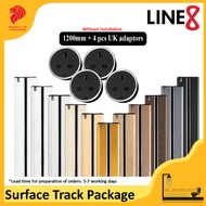 (Pre order)LINE 8 POWER SURFACE TRACK SYSTEM COLOUR / BLACK PACKAGE  1.2M + LINE8 ADAPTORS ( NO INCL
