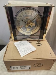 極罕庫存品,約90年代,Seiko, 日本制石英靜音秒跳世界時鐘(古董鐘表)