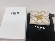 Celine Triomphe Wallet 白色老花 銀包 95%new
