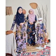 Baju Kurung Pahang Laura,Baju Raya 2024,Baju Sedondon Ibu &amp; Anak