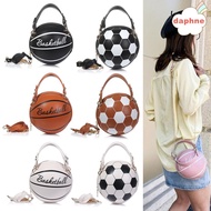 Ready Stock/☃DAPHNE Fashion Round Shoulder Bags Women Crossbody Handbags Basketball Football Shaped