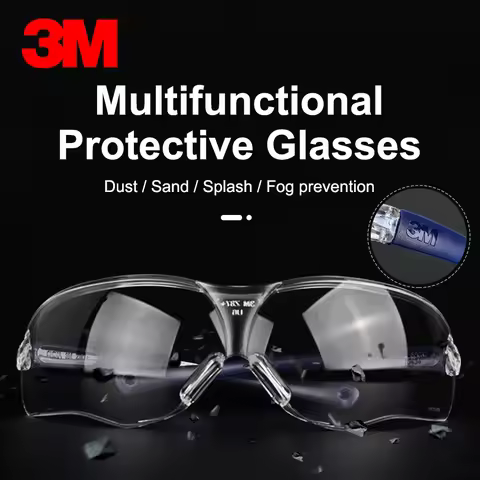 3M 10434 Safety Glasses Anti-Wind Sand Fog Shock Dust Resistant Transparent Glasses Eye Protective M