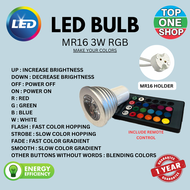 MR16 LED SPOTLIGHT BULB 5W 4W 3W 3000K 4000K RGB CHANGEABLE COLOR C/W REMOTE CONTROL