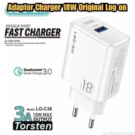 Original Fast charging 18w charger adapter Log on 18 watt charger adapter