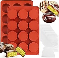 Mity Rain Deep Silicone Chocolate Bar Mold With Bags and Scraper - Dubai Round Fix Candy Bar Mold fo