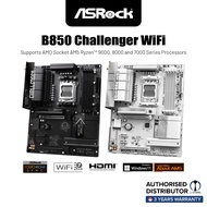 ASROCK B850 CHALLENGER WIFI Motherboard - Black & White