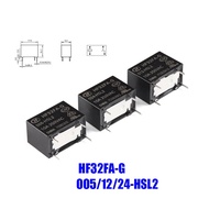 5Pcs Power Relay HF32FA-G 05/12/24V -HSL2 HF32FA-G-005-HSL2 HF32FA-G-012-HSL2 HF32FA-G-024-HSL2 4Pin