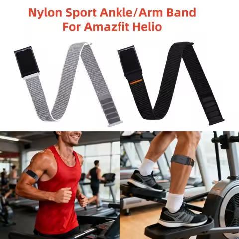 22mm Nylon Sport Ankle/Arm Band Compatible with Amazfit Helio Strap Elastic Braided Bicep Band Repla