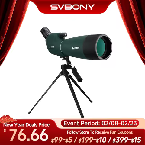 Svbony SV28 Spotting Scope 50/60/70/80mm Powerful Zoom With Tripod Waterproof,Camping equipment, Tar