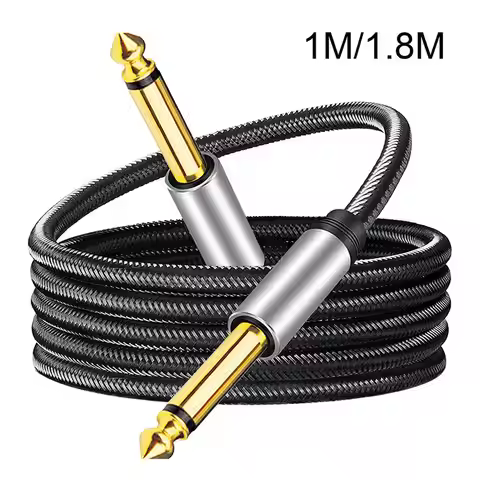 6.35mm Guitar Amplifier AMP Cable Electric Guitar Cable Wire Cord Noise Shielded Bass Cable Connecto