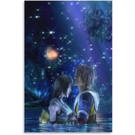 HOUNCPL Final Fantasy X Tidus And Yuna Art Canvas PaintingCanvas Painting Wall Poster for Bedroom Li