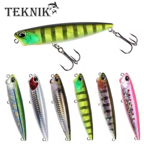 TEKNIK Topwater Pencil 100mm 14g Surface Stick Fishing Lure Artificial Saltwater Hard Bait Bass Plas
