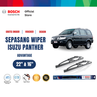 Bosch Sepasang Wiper Kaca Mobil Isuzu Panther 2001 on Advantage 22 dan 16 inchi