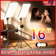 16-inch LED Photography Fill Light with Remote Control 3-color Adjustable Light and 210cm Tripod