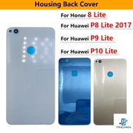 For Huawei P8 Lite 2017 / P9 Lite / P10 Lite Back Cover Housing Case Door With Adhesive Sticker Replacement Rear Battery Cover