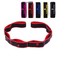 NARCISSUS13A0E Yoga Stretching Belt, Digital 8 Section Dance Resistance Bands, Durable Elasticity Yo
