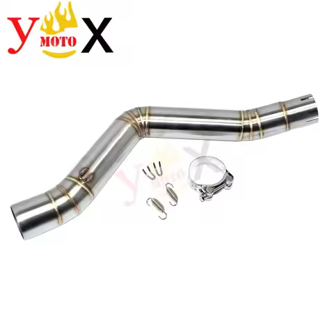 TRK 502 Motorcycle 51MM Slip On Middle Exhaust Pipe Mid Link Escape Connection Muffler For Benelli T