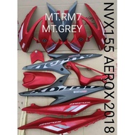 Nvx/Nvx155 cover set HLD matt grey aerox 2018 matt grey red cover