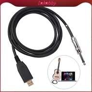 Lohobby USB Guitar Cable USB to 6.35mm Guitar Interface USB to /4 guitar Cable