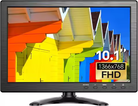 Eyoyo 10.1inch Security Monitor 1366x768 Monitor Screen Supporting HDMI VGA AV BNC USB Input Built-i