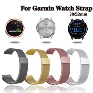 20mm 22mm Metal Strap for Garmin Venu SQ 2 2s Forerunner 245 645 Smart Watch Band Milanese Loop Wristband Bracelet Garmin Vivoactive 3 4 Band