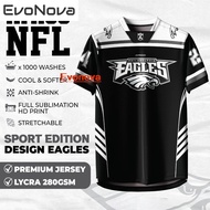 EvoNova AMIGO NFL Sublimation Microfiber Jersey T-shirt Design Eagles Jersey Shirt Malaysia Viral Je