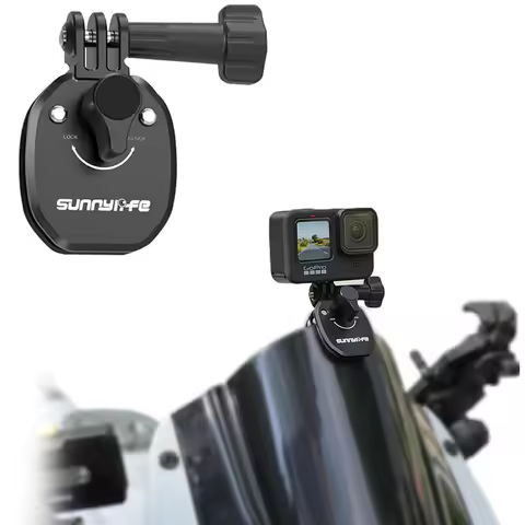 Motorcycle Windshield Action Camera Mount for GoPro 13 12 Insta360 Go Ultra for DJI Osmo Nano/360/Ac