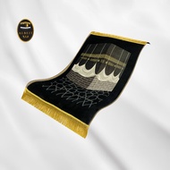 Albeit Embossed Prayer Rug with Kaaba Motif, GOLD Tassels, Soft Foam, 65 x 110 CM, WHOLESALE 10 PCS