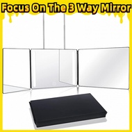 [Focus On The 3 Way Mirror] self cut mirror 360 mirror 3 way mirror Tri-fold Mirror Rear Foldable Fu