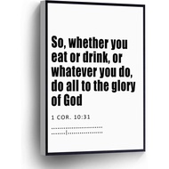 Do All To The Glory Of God Canvas Wall Art 1 Corinthians 10 31 Poster Modern Bible Print Faith Decor