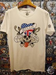 [Mike's Garage 麥克車庫] Ed Hardy 日本帶回 白色經典款骷髏 西岸 騎士 哈雷 短T恤