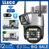 LLSEE V380 Pro กล้องวงจรปิดไร้สายกลางแจ้ง wifi กล้อง 360 องศาหมุน 4K 8MP IR Night Vision สองทางโทรปลุกกันน้ำ