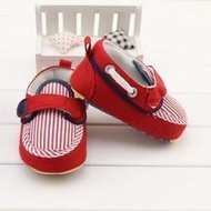 MERAH RED baby shoes. Baby SHOES. PWS SHOES. BS 285 - Jack Stripe Red (prewalker shoes)