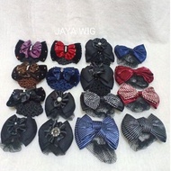 Ribbon Hair Clip / Ribbon Hairnet Clip / Bun Hair Clip