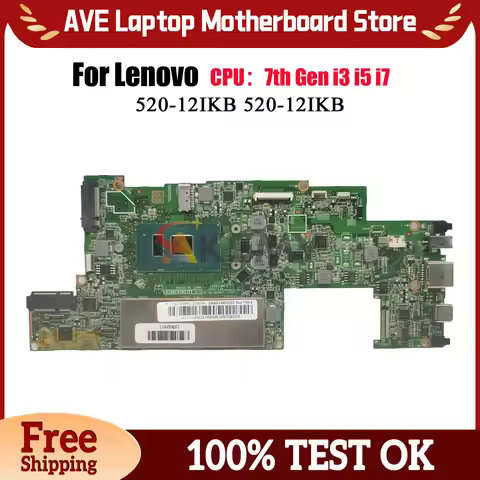 520-12IKB For Lenovo MIIX 520-12IKB Tablet Laptop Motherboard With I3 I5 I7 CPU 4GB 8GB 16GB RAM 100