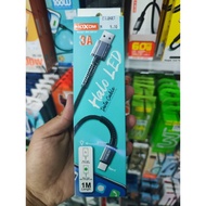 Moxom MX-CB131 Type-C 3A Halo LED Data Cable 1 Meter