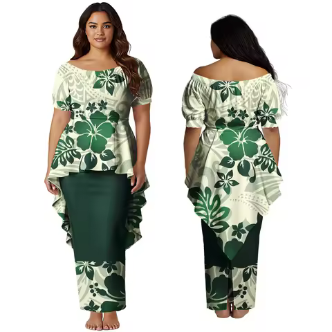 Classic Design Custom Pattern Aloha Beach Dresses Samoan Casual Lady Dress Polynesian Fashion Top an