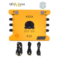 [Chính Hãng] SoundCard XOX K10 Bộ Thu Âm Thanh Livestream Hát Karaoke Sound Card  Audio Interface