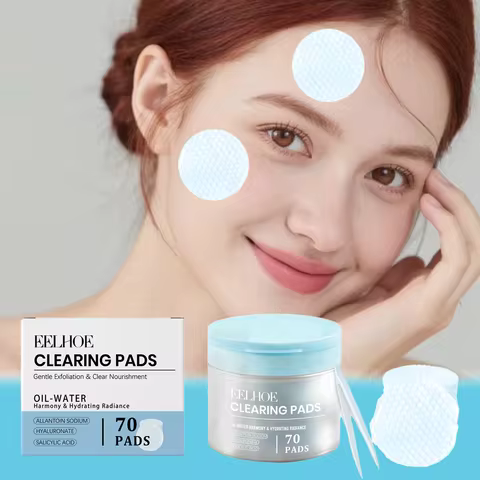 70 Pads Salicylic Acid Facial Toner Pads Hydrating Gentle Exfoliating Pad for Daily Use Deep Moistur