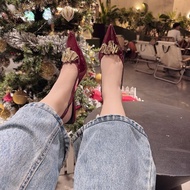 35-41 Women's 5,7&9p high heels made of high quality patent leather with gold brand Em Xinh Store_ C