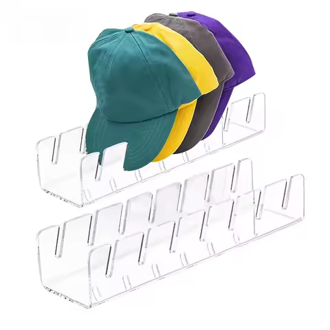 Acrylic Cap Storage Rack With Slots Baseball Cap Display Stand Cap Storage Container Household Stora