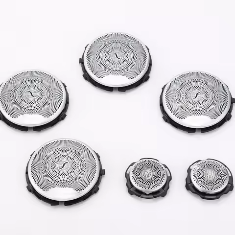 6 Car speaker Covers For Mercedes Benz GLC X253 W205 W213 E C AMG Class Series Silver Door Loudspeak
