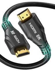 HDMI Cables 20FT Long - 8K HDMI 2.1 48Gbps Ultra High Speed HDMI Braided Cord,8K 60Hz 4K120Hz,HDCP 2