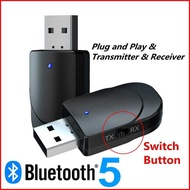 Vikefon 2 in 1 USB Audio Bluetooth 5.0 Transmitter &amp; Receiver - KN330 Audio - Audio Video Converter Cable