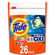 Tide Pods Ultra Oxi Liquid Laundry Detergent Pacs, 26 Count