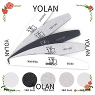 YOLANDAGOODS Nail File, 80/100/150/180/240Grit Double Sided Sandpaper Nail File, Durable Professiona