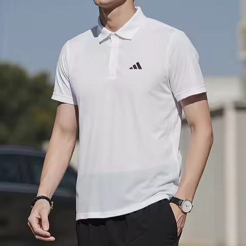 Adidas Fab Polo Men's Short-Sleeved Running Fitness T-Shirt Quick-Drying Breathable Comfortable Top 