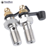 HUAIHAO M10x1.25 Motorcycle Universal Brake Bleed Screw with Dust Cap for Scooter Scooter ATV E-Bike