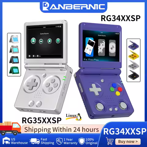 Anbernic RG34XXSP / RG35XXSP Flip Retro Handheld Game Console Retro IPS Screen Linux 64bit 3300mAh P