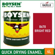 Boysen Quick Dry Enamel Paint Bright Red - 4L